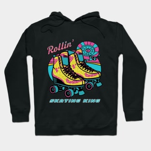 1980s Era Roller Skates Rollin' Skating King, 80s skating Hoodie